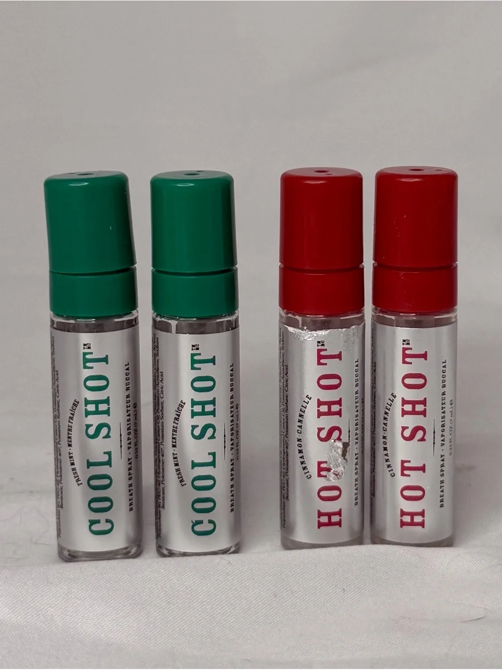 Melaluca 2 COOL SHOT & 2 HOT SHOT breathe Freshener New & Sealed 4 sprays